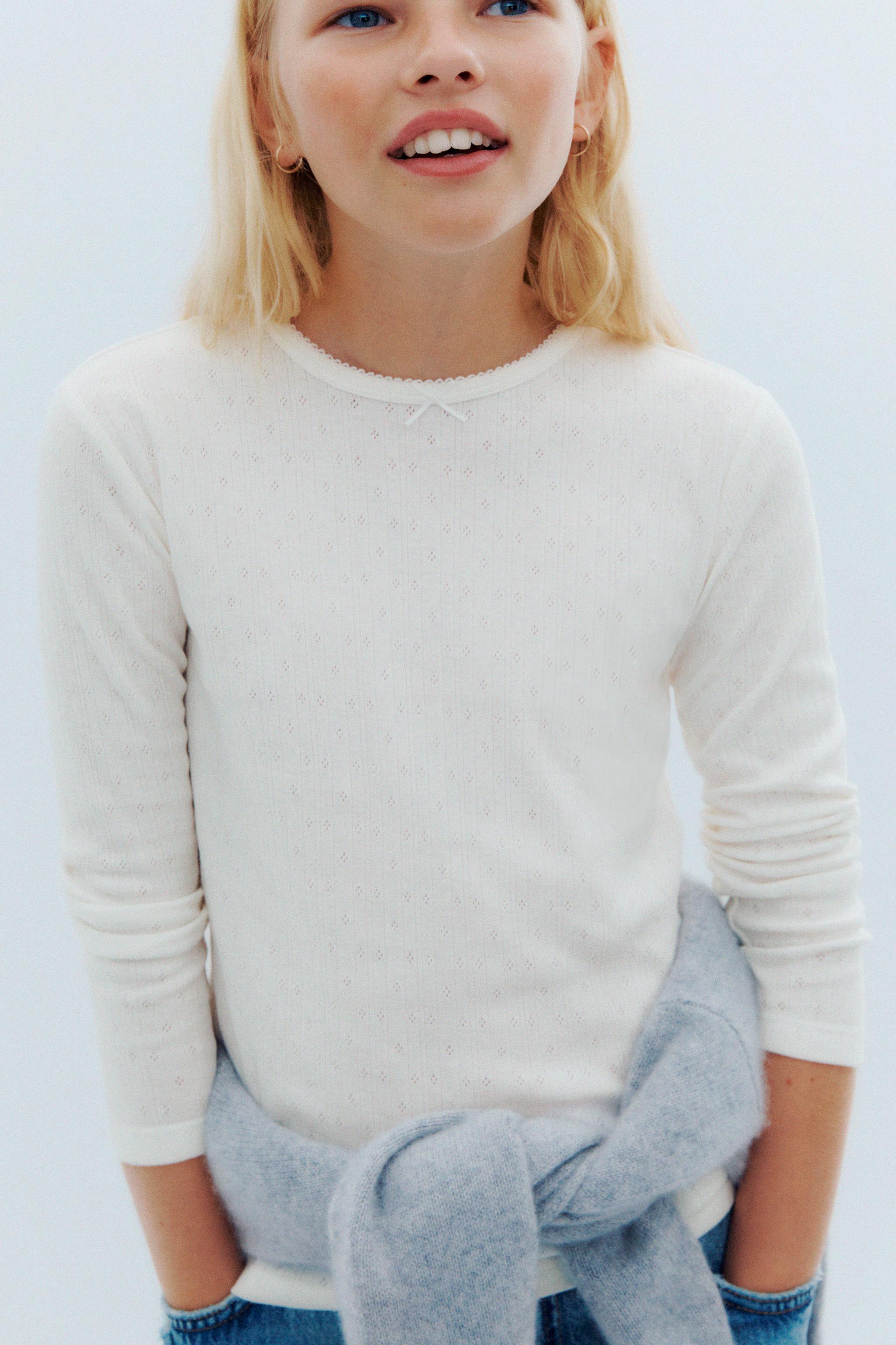 AGES 6-14 / TWO-PACK OF POINTELLE SHIRTS